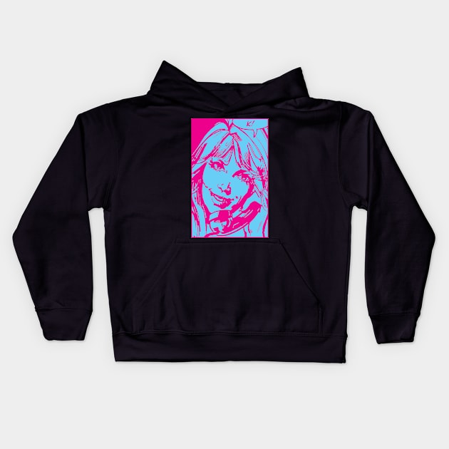 Woman Telephone Kids Hoodie by SevenFour